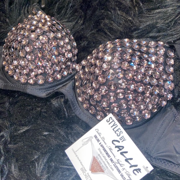 🔥HP🔥Grey & Black Bling Bra - Picture 8 of 10